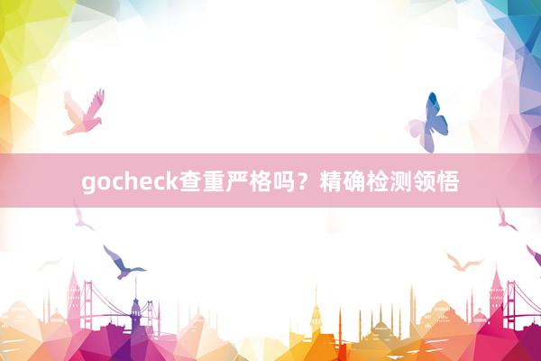 gocheck查重严格吗？精确检测领悟